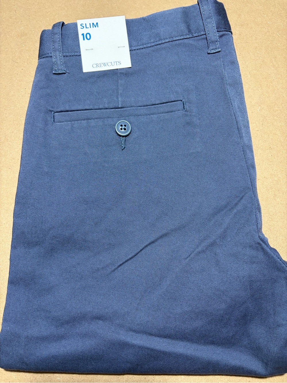 J Crew Boys Slim Pants in Flex Chino Pant in Overcast Blue